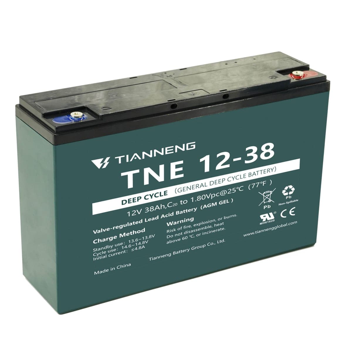 Акумулятор тяговий гелевий TNE12-38 TIANNENG