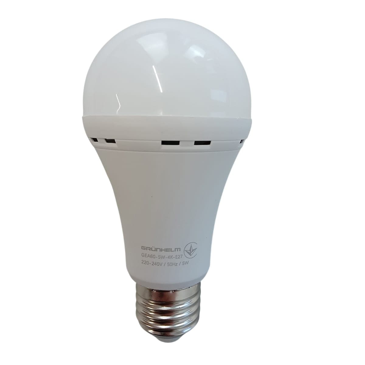 Лампа LED аварійна - GEA60-5W-4K-E27 Grunhelm