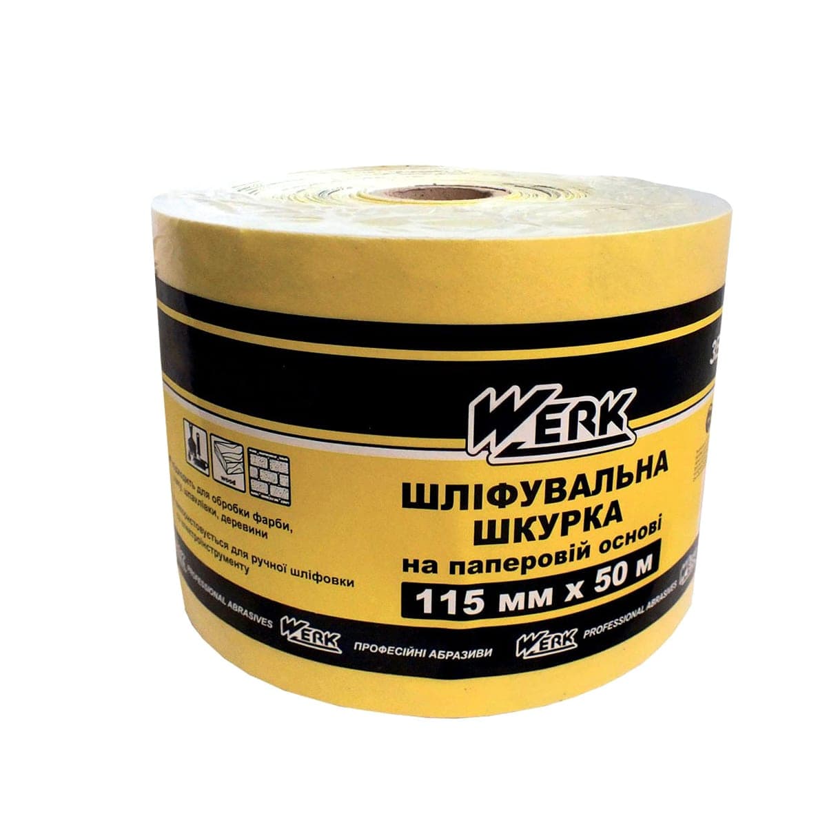 Шліфувальна шкурка Werk, 115 мм х 50 м, К180
